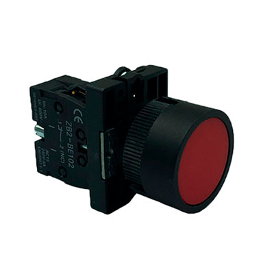 BOTÃO PULSADOR VERMELHO PLASTICO (NC)