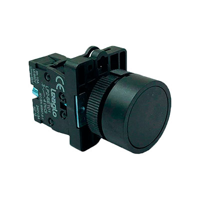 BOTÃO PULSADOR PRETO PLASTICO (NO)