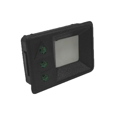 BOTÃO 3 LEDS 60V PRETO